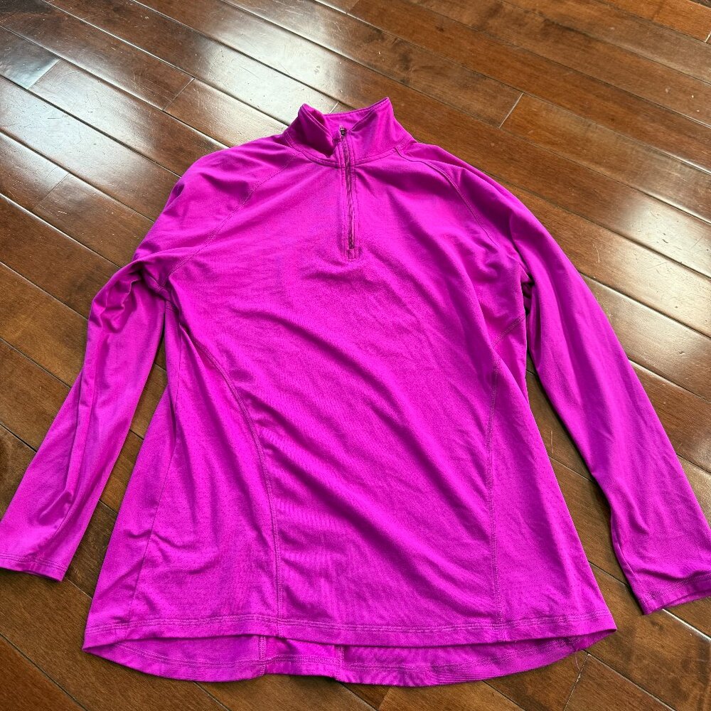 Champion DuoDry+ Fuchsia Pink Quarter Zip Pullover, size XL